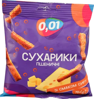 Сухарики пшеничні сирні 70г