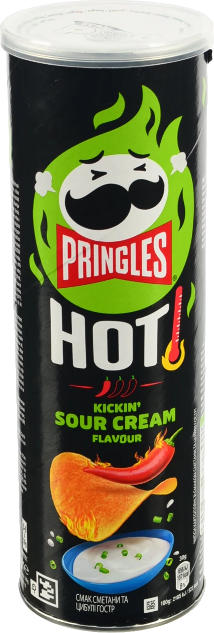 Чіпси Pringles 160г hot kickin sour cream