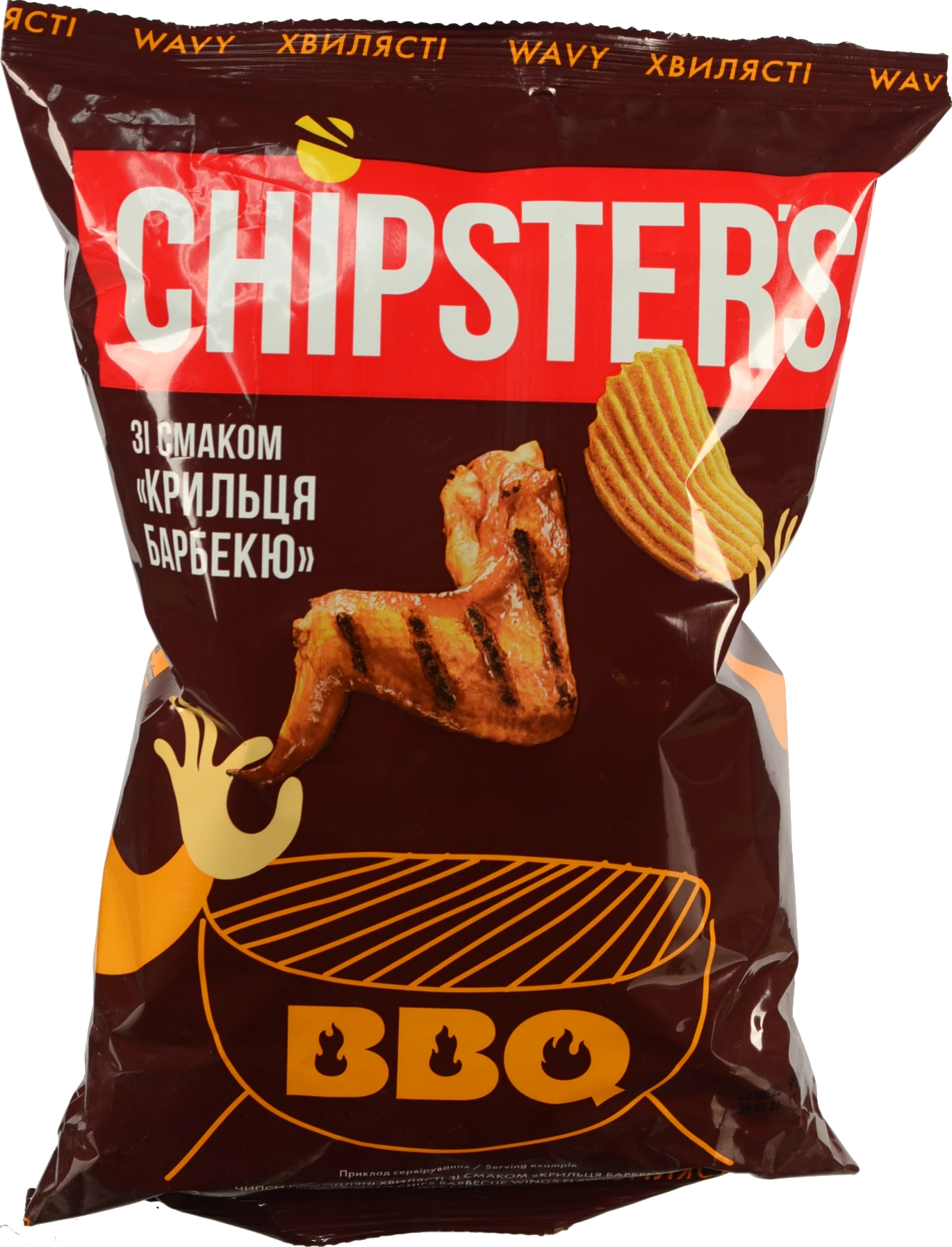 Чипси Chipsters 95г крильця барбекю