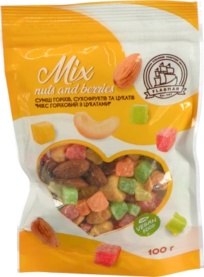 Мікс горіховий Флагман 100г з цукатами