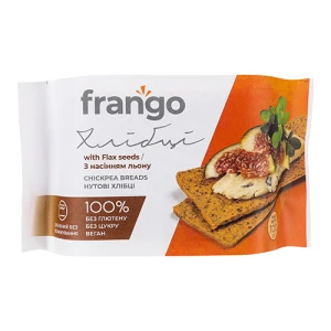 Хлібці нутові з насінням льону Frango, 100 г