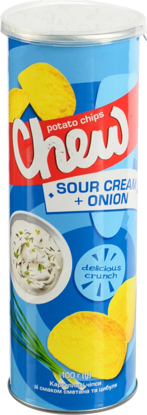 Чіпси Chew 100г сметана цибуля тубус