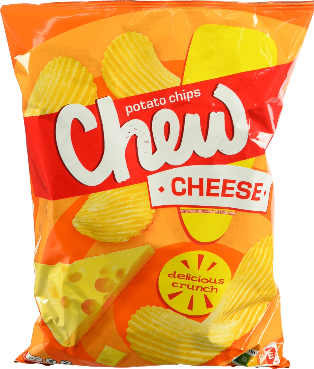 Чіпси CHEW 110г зі смаком сиру хвилясті