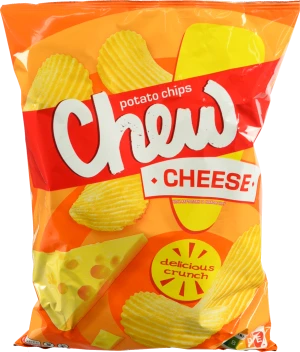 Чіпси CHEW 110г зі смаком сиру хвилясті