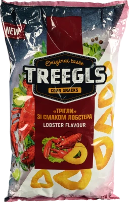 Снеки кукурудзяні зі смаком лобстера Treegls м/у 150г