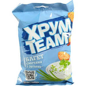 Багет ХрумTeam 55г сметана зелень