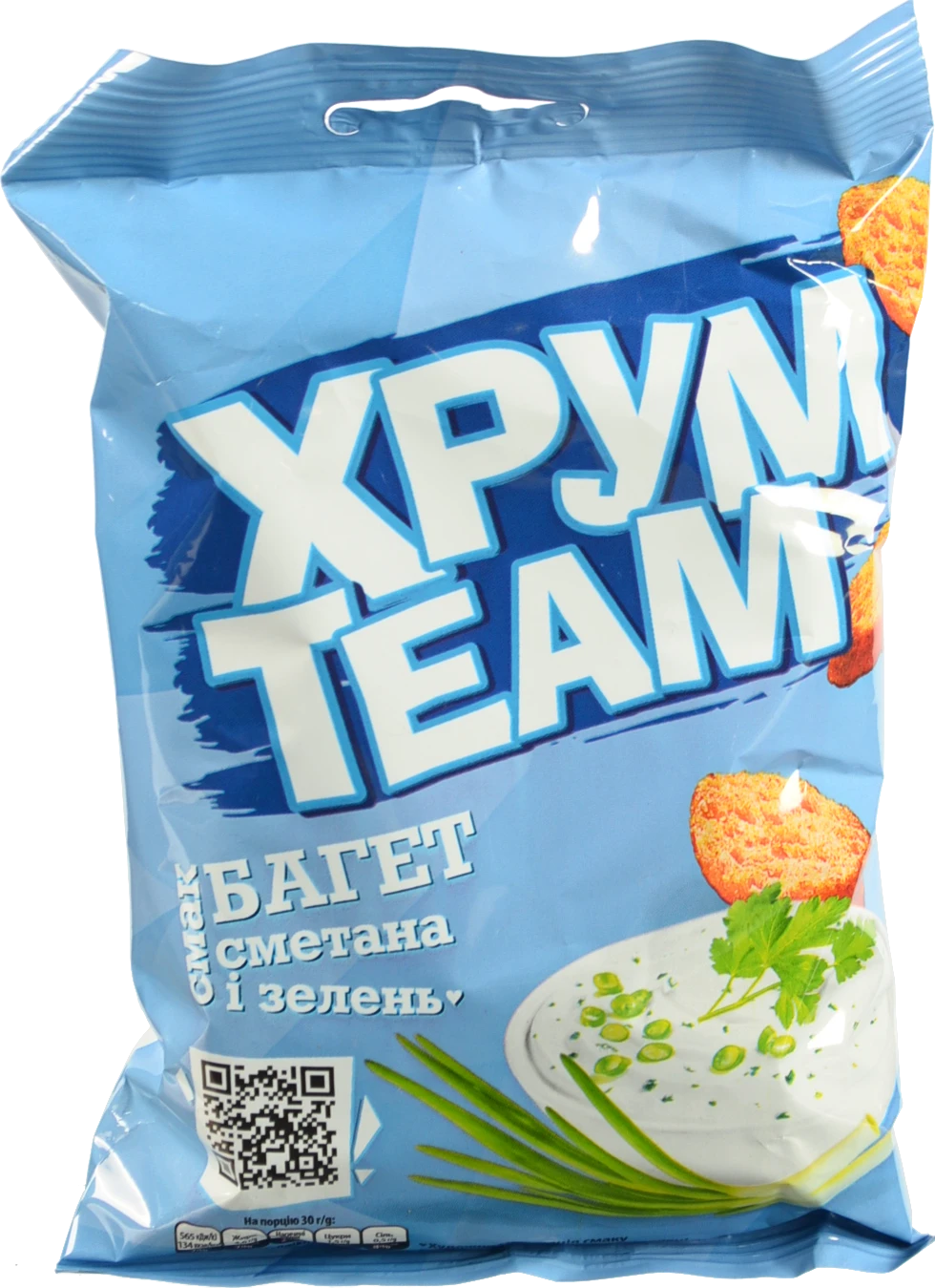 Багет ХрумTeam 55г сметана зелень