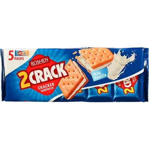 Крекер Milk Vanilla 2 Crack Roshen м/у 5х47г