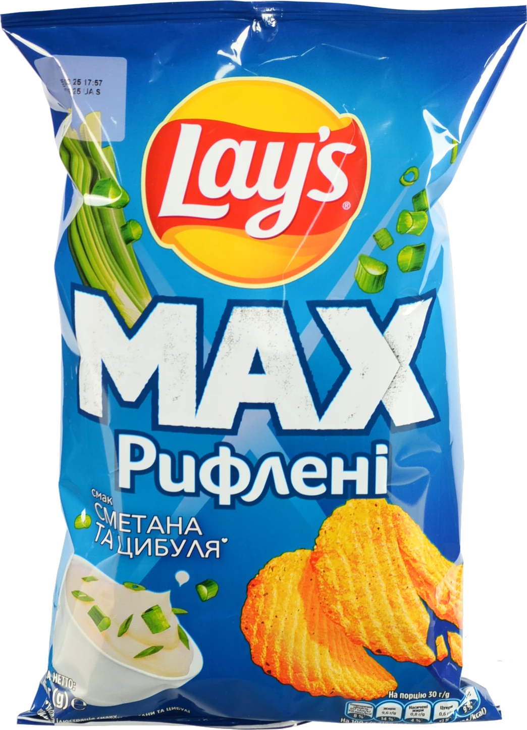 Чіпси Lays Max 95г сметана цибуля