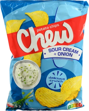 Чіпси CHEW 110г зі смаком сметани з зеленню