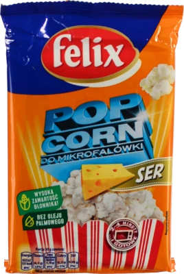 Кукурудза для приготування попкорна зі смаком сиру в мікрохвильовій печі Felix м/у 90г