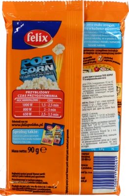 Кукурудза для приготування попкорна зі смаком сиру в мікрохвильовій печі Felix м/у 90г