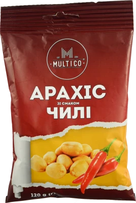 Арахіс Multico 120г смажений сіль чилі