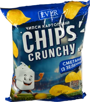 Чипси Ever 110г картопляні сметана зелень