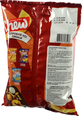 Чіпси CHEW 110 г зі смаком грибів у вершках