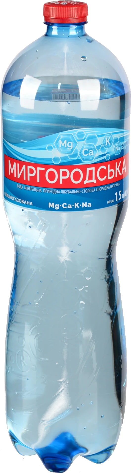 Вода мінеральна сильногазована Миргородська п/пл 1.5л