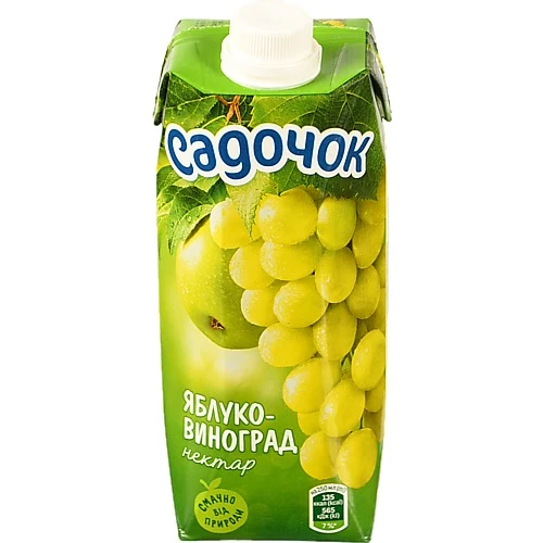 Нектар Садочок Яблуко-Виноград 0,5л