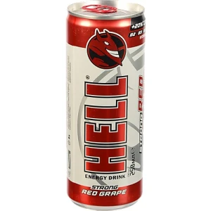 Напій енергетичний безалкогольний газований Strong Red Grape Hell з/б 250мл