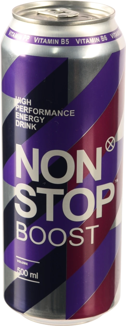 Напій енергетичний безалкогольний сильногазований Boost Non Stop з/б 0.5л