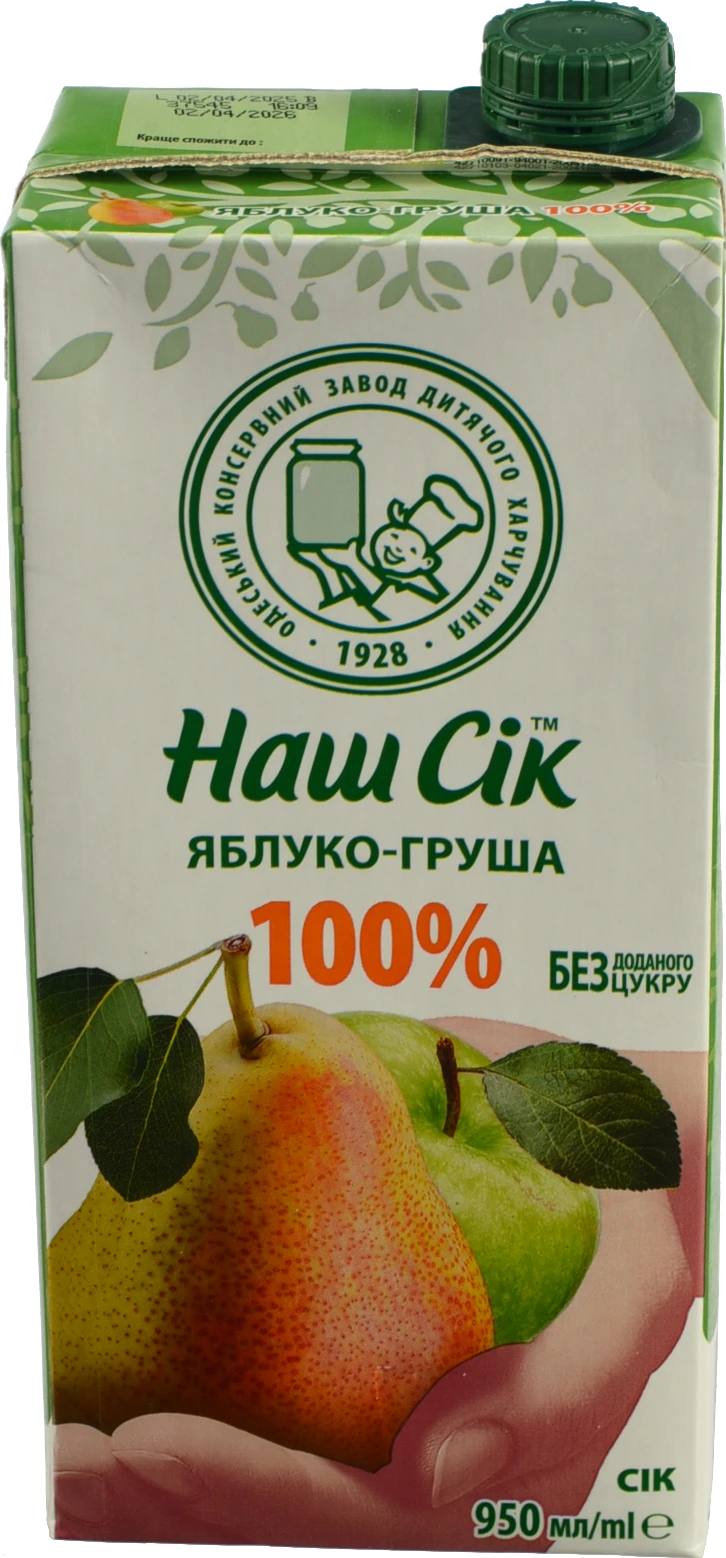 Сок Груша-Яблуко Наш сік 0.95л