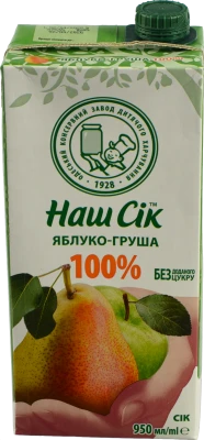 Сок Груша-Яблуко Наш сік 0.95л