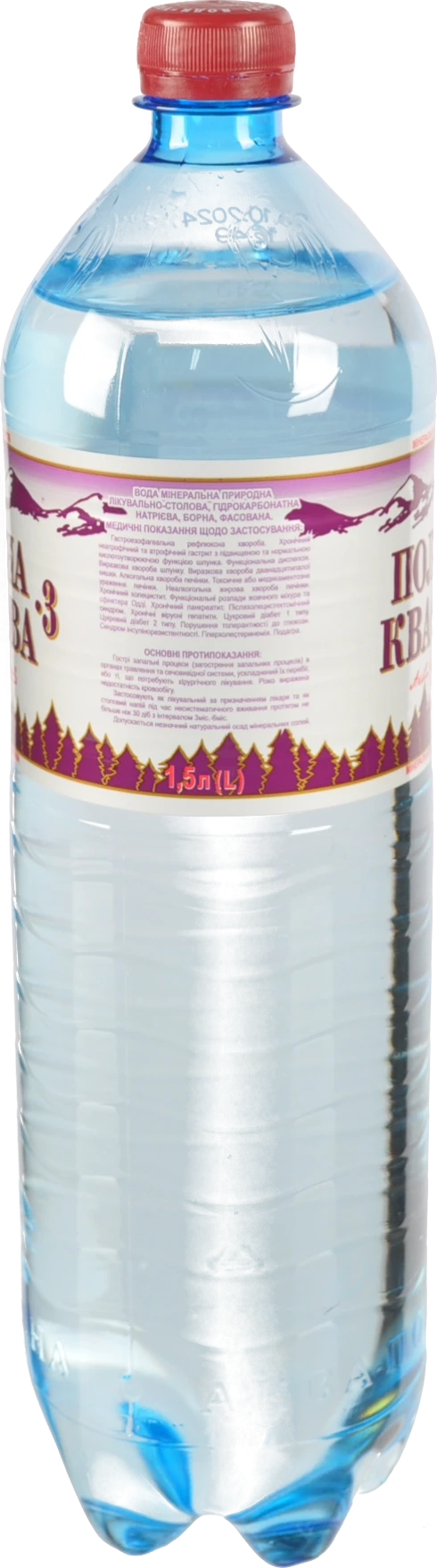 Вода мінеральна сильногазована Поляна Квасова-3 Аква Поляна п/пл 1.5л