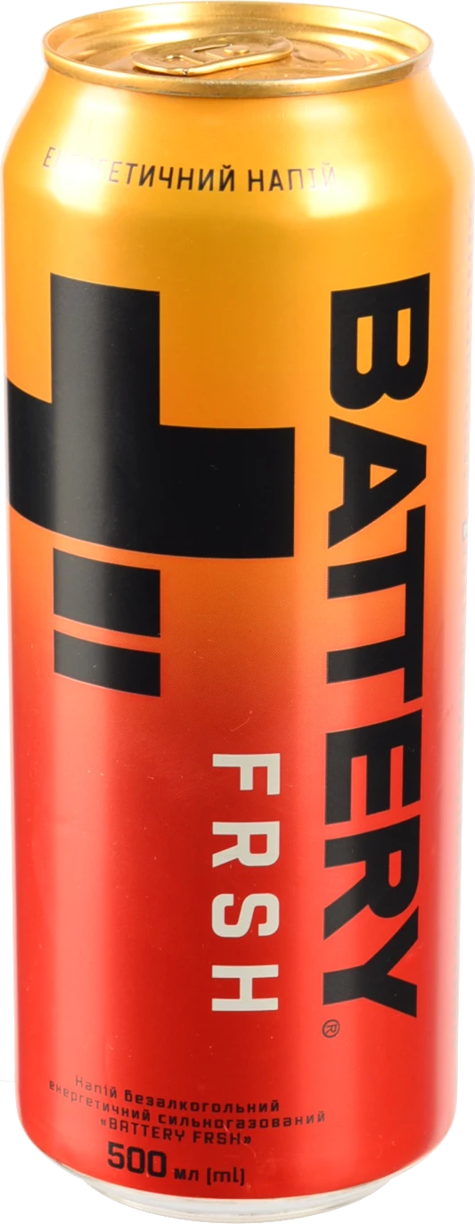Напій енергетичний безалкогольний сильногазований Frsh Battery з/б 500мл