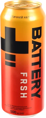 Напій енергетичний безалкогольний сильногазований Frsh Battery з/б 500мл