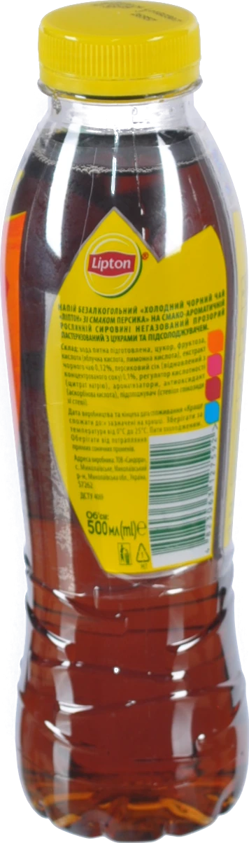 Чай холодний чорний Персик Lipton п/пл 500мл