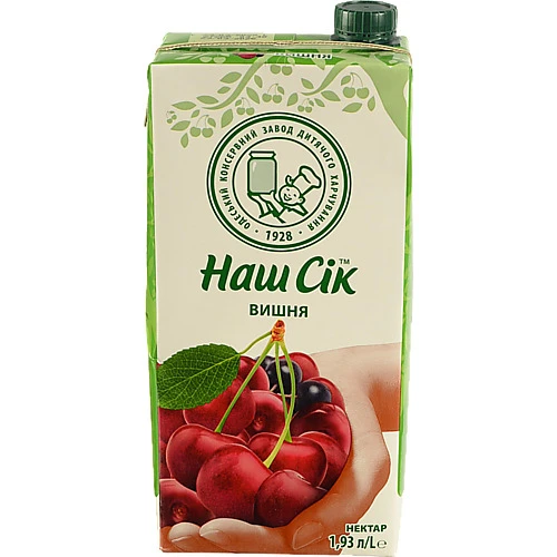 Нектар вишневий Наш сік 1.93л