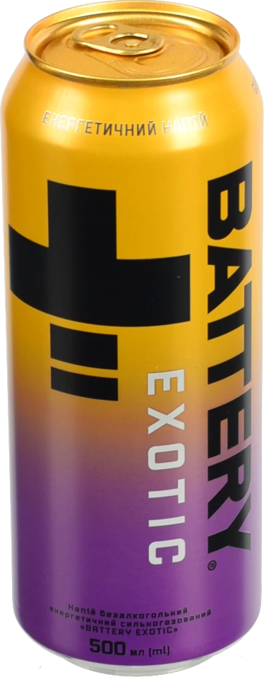 Напій енергетичний безалкогольний сильногазований Exotic Battery 500мл
