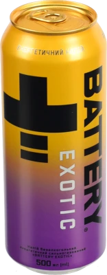 Напій енергетичний безалкогольний сильногазований Exotic Battery 500мл