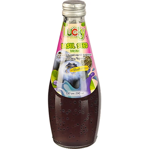 Напій Lucky 290мл чорниця насіння базиліка