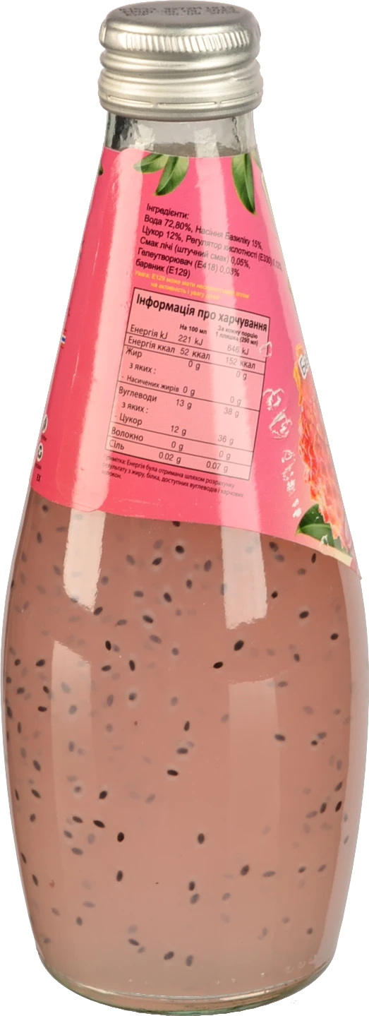 Напій Lucky 290мл лічі насіння базиліка