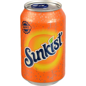Напій Sunkist 0.33л апельсин безалкогольний газований з.б