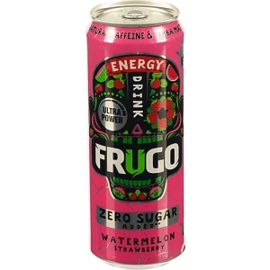 Напій енергетичний безалкогольний сильногазований Watermelon&Strawberry Energy Frugo з/б 330мл