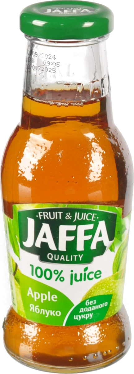 Сік яблучний освітлений Jaffa скляна пляшка 0.25л