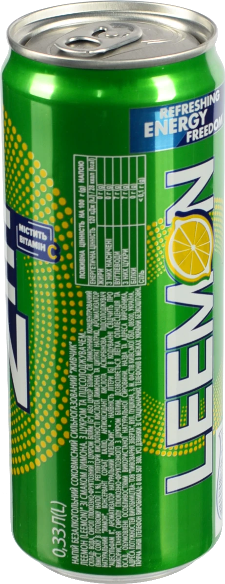 Напій безалкогольний сильногазований Leemon Живчик з/б 0.33л