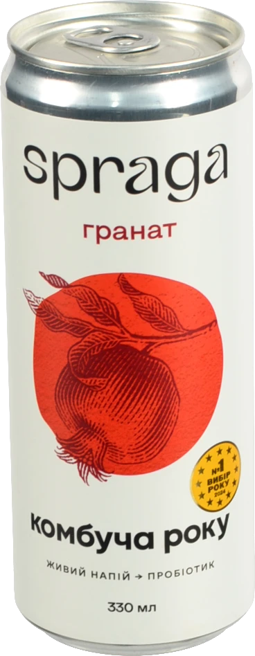 Напій безалкогольний слабогазований Гранат Комбуча Spraga с/пл 330мл