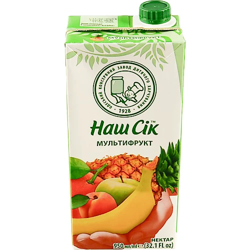 Нектар Мультифрукт Наш сік 0.95л