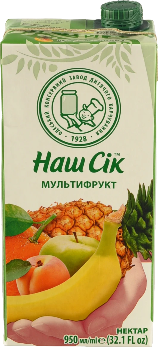 Нектар Мультифрукт Наш сік 0.95л