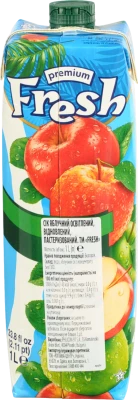 Сік Fresh 1л яблучний т.п.