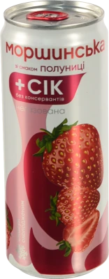 Напій Моршинська 0.33л полуниця н.газ з.б.