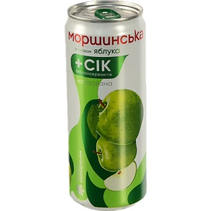 Напій Моршинська 0.33л яблуко н.газ з.б.
