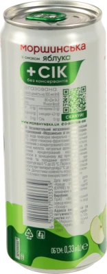 Напій Моршинська 0.33л яблуко н.газ з.б.