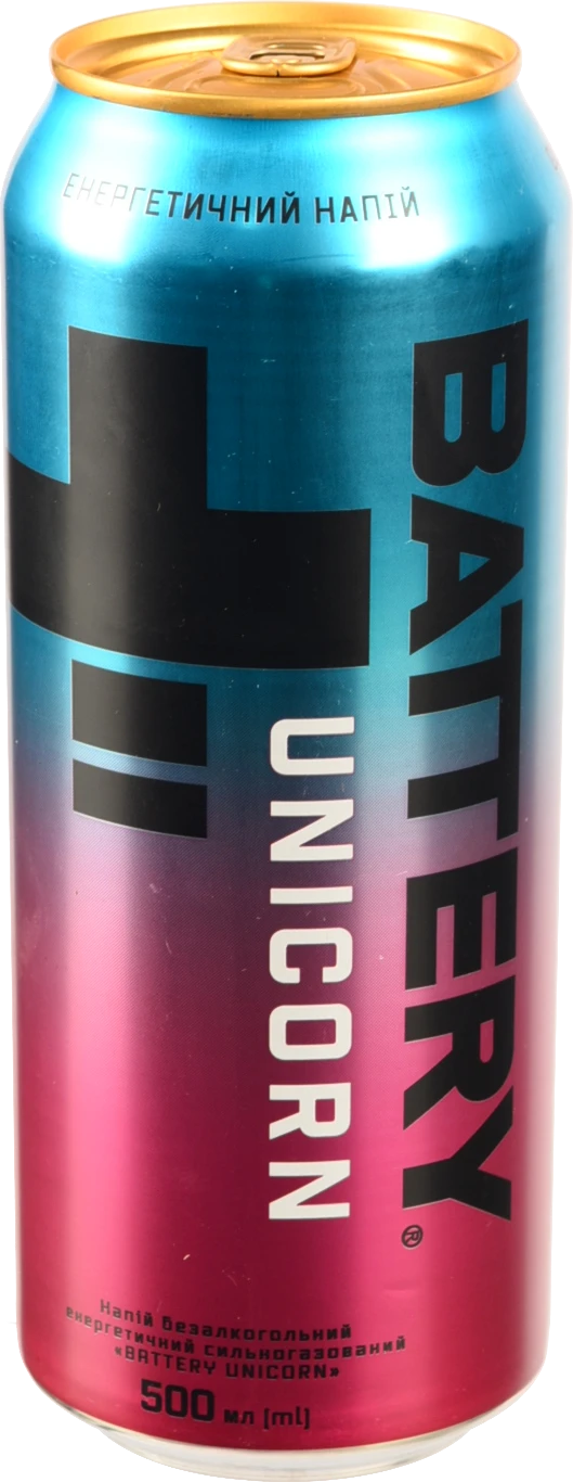 Напій енергетичний безалкогольний сильногазований Unicorn Battery 500мл
