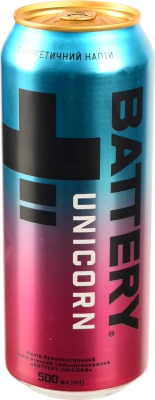 Напій енергетичний безалкогольний сильногазований Unicorn Battery 500мл