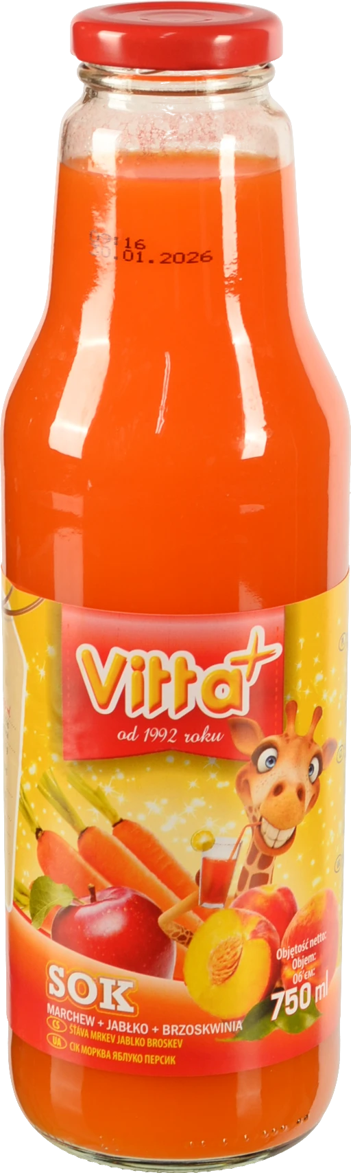 Сік VITTA+ 0.75л моркв`яно яблучно персиковий