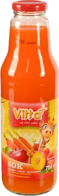 Сік VITTA+ 0.75л моркв`яно яблучно персиковий