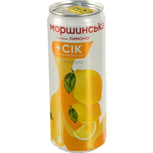 Напій Моршинська 0.33л лимон н.газ з.б.